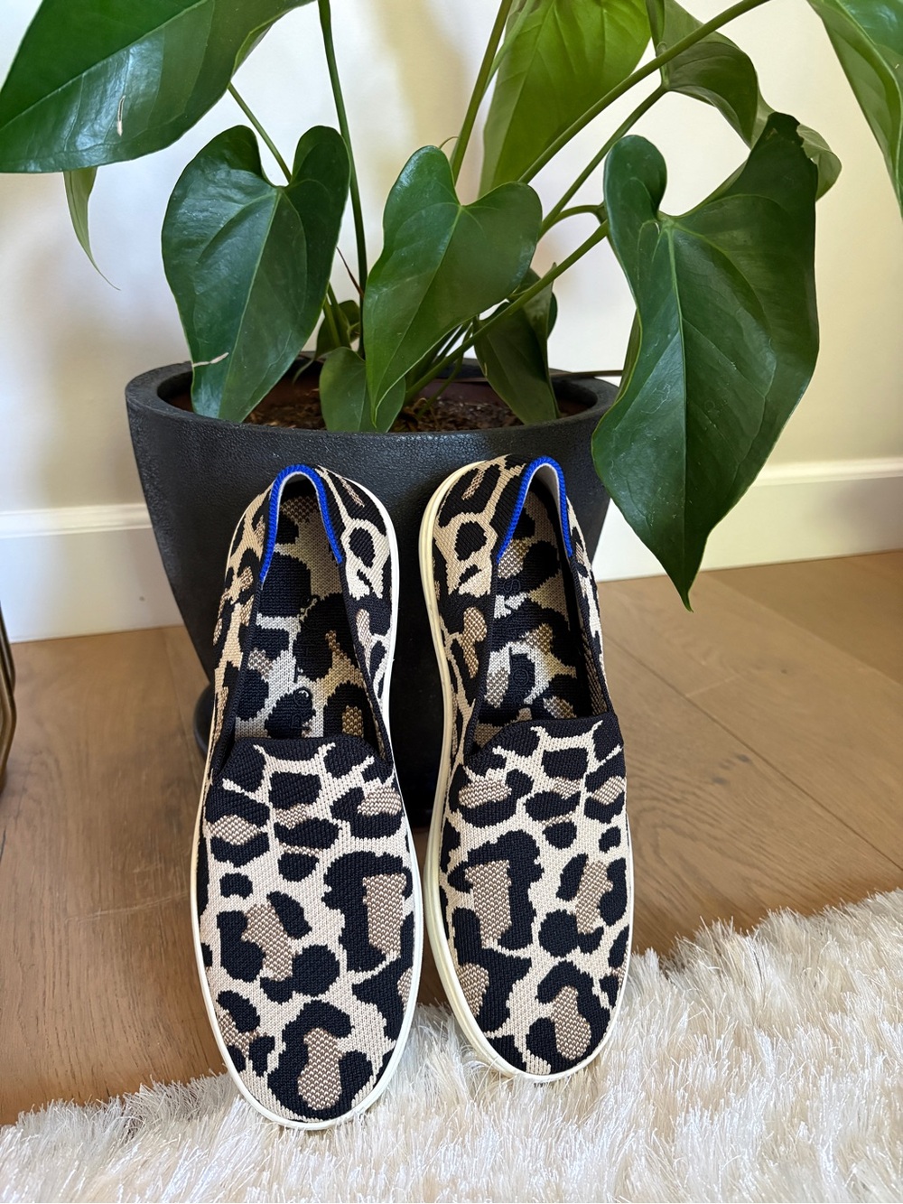 Rothy’s Leopard Print Slip-On Sneakers